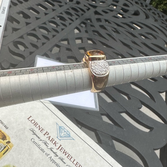 14k yellow gold 3.50 Ct citrine ring - size 6.25 - Picture 16 of 16